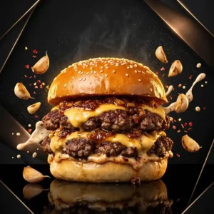 Hot Roasted Garlic Burger